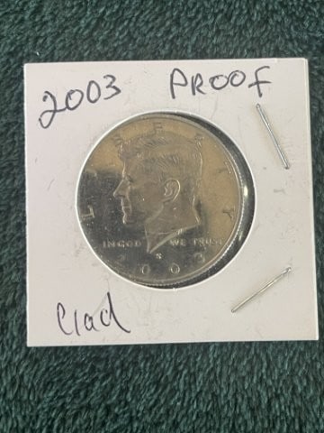 2003 Kennedy Half Dollar: KEY WORDS: INDIAN ARTIFACT ARTIFACTS ARROWHEAD ARROWHEADS NATIVE AMERICAN MISSISSIPPIAN QUAPAW CADDO POTTERY COINS MORGAN DOLLAR PEACE DOLLAR SILVER COINS. All coins have been Sigma tested for authent