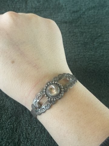 Sterling Silver .925 Bracelet: KEY WORDS: INDIAN ARTIFACT ARTIFACTS ARROWHEAD ARROWHEADS NATIVE AMERICAN MISSISSIPPIAN QUAPAW CADDO POTTERY COINS MORGAN DOLLAR PEACE DOLLAR SILVER COINS. All coins have been Sigma tested for