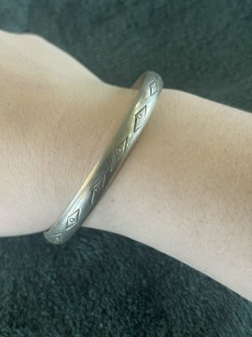 Sterling Silver .925 Bracelet: KEY WORDS: INDIAN ARTIFACT ARTIFACTS ARROWHEAD ARROWHEADS NATIVE AMERICAN MISSISSIPPIAN QUAPAW CADDO POTTERY COINS MORGAN DOLLAR PEACE DOLLAR SILVER COINS. All coins have been Sigma tested for