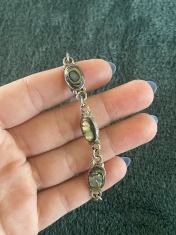 Sterling Silver .925 Bracelet: KEY WORDS: INDIAN ARTIFACT ARTIFACTS ARROWHEAD ARROWHEADS NATIVE AMERICAN MISSISSIPPIAN QUAPAW CADDO POTTERY COINS MORGAN DOLLAR PEACE DOLLAR SILVER COINS. All coins have been Sigma tested for