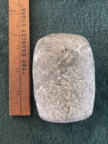 Grooved Celt Indian Artifact Arrowhead: KEY WORDS: INDIAN ARTIFACT ARTIFACTS ARROWHEAD ARROWHEADS NATIVE AMERICAN MISSISSIPPIAN QUAPAW CADDO POTTERY COINS MORGAN DOLLAR PEACE DOLLAR SILVER COINS. All coins have been Sigma tested for authent