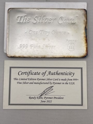 1 Troy Ounce .999 Silver Card: KEY WORDS: INDIAN ARTIFACT ARTIFACTS ARROWHEAD ARROWHEADS NATIVE AMERICAN MISSISSIPPIAN QUAPAW CADDO POTTERY COINS MORGAN DOLLAR PEACE DOLLAR SILVER COINS. All coins have been Sigma tested for