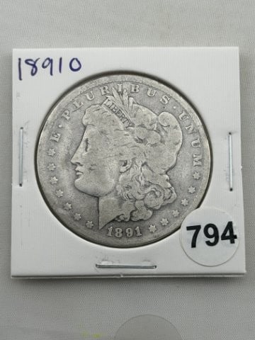 1891 O Morgan Silver Dollar Coin (1 of 2)