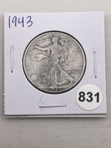 1943 Walking Liberty Half Dollar Silver Coin (1 of 2)