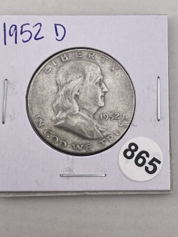 1952 D Franklin Half Dollar Silver Coin (1 of 2)