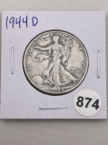 1944 D Walking Liberty Half Dollar Silver Coin (1 of 2)