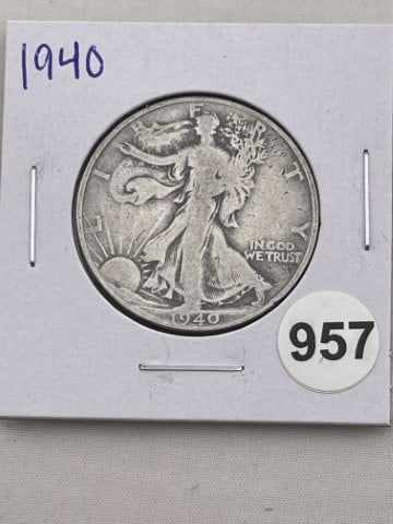 1940 Walking Liberty Half Dollar Silver Coin (1 of 2)