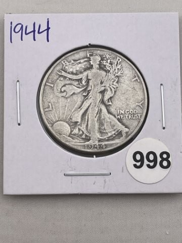1944 Walking Liberty Half Dollar Silver Coin (1 of 2)