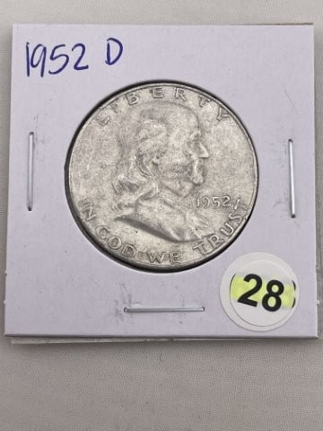 1962 Franklin Half Dollar Silver Coin (1 of 2)