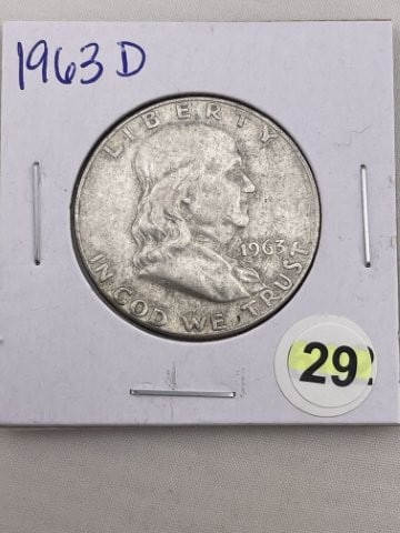 1952 D Franklin Half Dollar Silver Coin: KEY WORDS: INDIAN ARTIFACT ARTIFACTS ARROWHEAD ARROWHEADS NATIVE AMERICAN MISSISSIPPIAN QUAPAW CADDO POTTERY COINS MORGAN DOLLAR PEACE DOLLAR SILVER COINS. All coins have been Sigma tested for authent