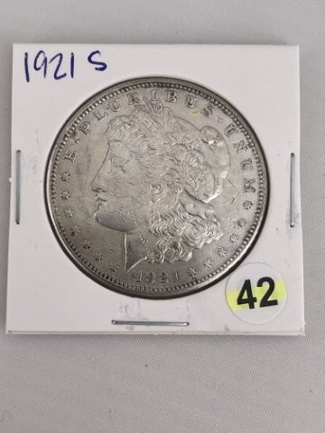 1921 S Morgan Silver Dollar Coin (1 of 2)