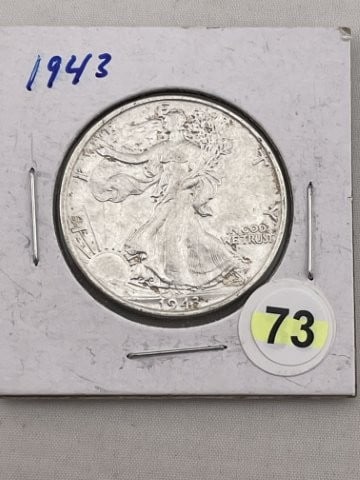 1943 Walking Liberty Half Dollar Silver Coin (1 of 2)