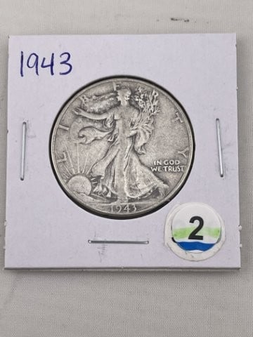 1943 Walking Liberty Half Dollar Silver Coin (1 of 2)