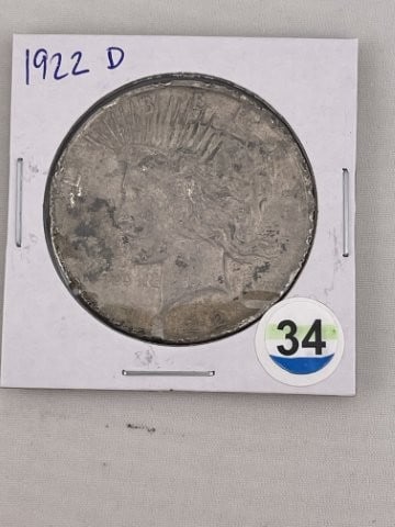 1922 D Peace Silver Dollar Coin: KEY WORDS: INDIAN ARTIFACT ARTIFACTS ARROWHEAD ARROWHEADS NATIVE AMERICAN MISSISSIPPIAN QUAPAW CADDO POTTERY COINS MORGAN DOLLAR PEACE DOLLAR SILVER COINS. All coins have been Sigma tested for authent