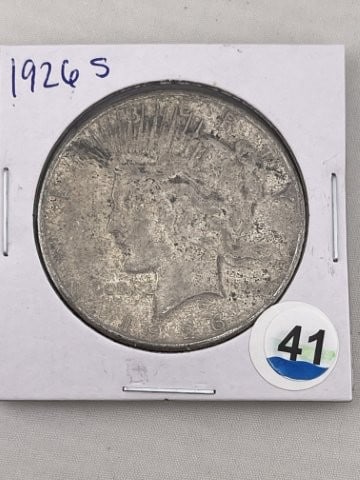 1926 S Peace Silver Dollar Coin: KEY WORDS: INDIAN ARTIFACT ARTIFACTS ARROWHEAD ARROWHEADS NATIVE AMERICAN MISSISSIPPIAN QUAPAW CADDO POTTERY COINS MORGAN DOLLAR PEACE DOLLAR SILVER COINS. All coins have been Sigma tested for authent