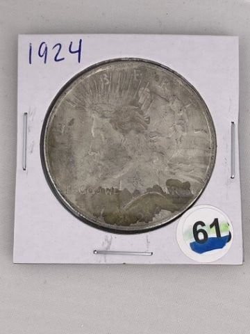1924 Peace Silver Dollar Coin (1 of 2)