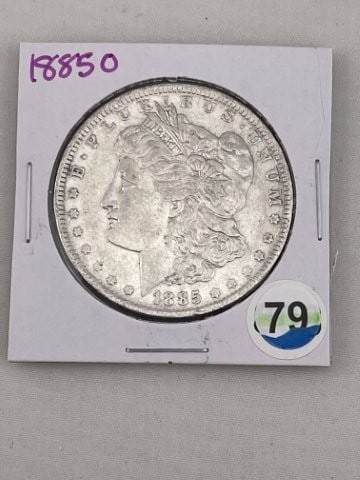 1885 O Morgan Silver Dollar Coin (1 of 2)