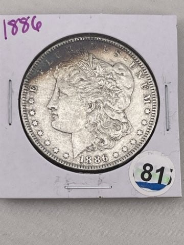 1886 Morgan Silver Dollar Coin (1 of 2)