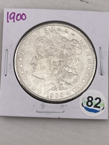 1900 Morgan Silver Dollar Coin: KEY WORDS: INDIAN ARTIFACT ARTIFACTS ARROWHEAD ARROWHEADS NATIVE AMERICAN MISSISSIPPIAN QUAPAW CADDO POTTERY COINS MORGAN DOLLAR PEACE DOLLAR SILVER COINS. All coins have been Sigma tested for authent
