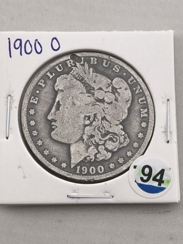 1900 O Morgan Silver Dollar Coin: KEY WORDS: INDIAN ARTIFACT ARTIFACTS ARROWHEAD ARROWHEADS NATIVE AMERICAN MISSISSIPPIAN QUAPAW CADDO POTTERY COINS MORGAN DOLLAR PEACE DOLLAR SILVER COINS. All coins have been Sigma tested for authent