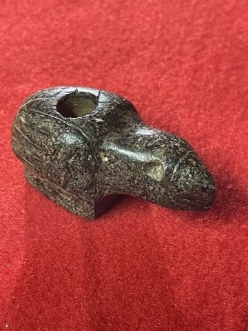 Bird Effigy Stone Pipe Indian Artifact Arrowhead (1 of 8)