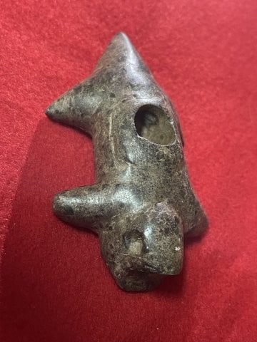 Lizard Effigy Stone Pipe Indian Artifact Arrowhead (1 of 8)
