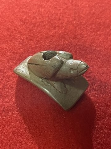 Bird Effigy Stone Pipe Indian Artifact Arrowhead (1 of 9)