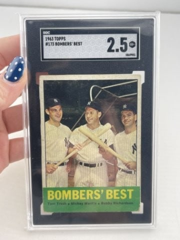 1963 Topps Mickey Mantle Baseball Card (1 of 2)