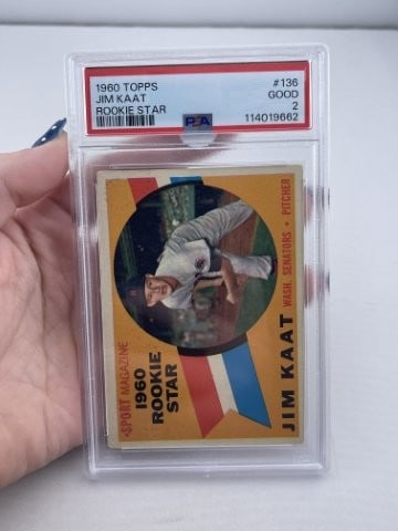1960 Topps Jim Kaat Baseball Card: KEY WORDS: INDIAN ARTIFACT ARTIFACTS ARROWHEAD ARROWHEADS NATIVE AMERICAN MISSISSIPPIAN QUAPAW CADDO POTTERY COINS MORGAN DOLLAR PEACE DOLLAR SILVER COINS. All coins have been Sigma tested for authent