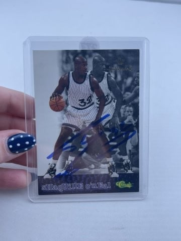 Shaq O'Neal Hand Signed Authentic Autograph: KEY WORDS: INDIAN ARTIFACT ARTIFACTS ARROWHEAD ARROWHEADS NATIVE AMERICAN MISSISSIPPIAN QUAPAW CADDO POTTERY COINS MORGAN DOLLAR PEACE DOLLAR SILVER COINS. All coins have been Sigma tested for authent
