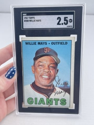 1967 Topps Willie Mays Baseball Card: KEY WORDS: INDIAN ARTIFACT ARTIFACTS ARROWHEAD ARROWHEADS NATIVE AMERICAN MISSISSIPPIAN QUAPAW CADDO POTTERY COINS MORGAN DOLLAR PEACE DOLLAR SILVER COINS. All coins have been Sigma tested for authent