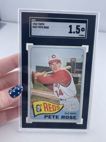 1965 Topps Pete Rose Baseball Card: KEY WORDS: INDIAN ARTIFACT ARTIFACTS ARROWHEAD ARROWHEADS NATIVE AMERICAN MISSISSIPPIAN QUAPAW CADDO POTTERY COINS MORGAN DOLLAR PEACE DOLLAR SILVER COINS. All coins have been Sigma tested for authent