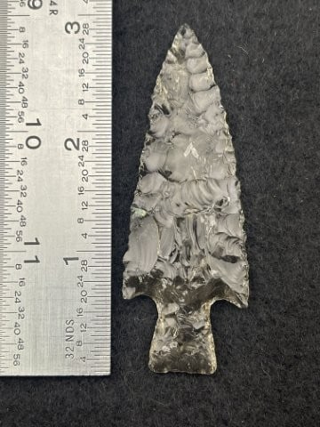 Obsidian Hardin Indian Artifact Arrowhead (1 of 4)