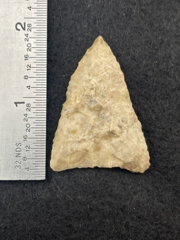 Triangle Indian Artifact Arrowhead: KEY WORDS: INDIAN ARTIFACT ARTIFACTS ARROWHEAD ARROWHEADS NATIVE AMERICAN MISSISSIPPIAN QUAPAW CADDO POTTERY COINS MORGAN DOLLAR PEACE DOLLAR SILVER COINS. All coins have been Sigma tested for authent