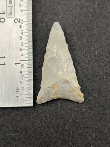 Triangle Indian Artifact Arrowhead: KEY WORDS: INDIAN ARTIFACT ARTIFACTS ARROWHEAD ARROWHEADS NATIVE AMERICAN MISSISSIPPIAN QUAPAW CADDO POTTERY COINS MORGAN DOLLAR PEACE DOLLAR SILVER COINS. All coins have been Sigma tested for authent