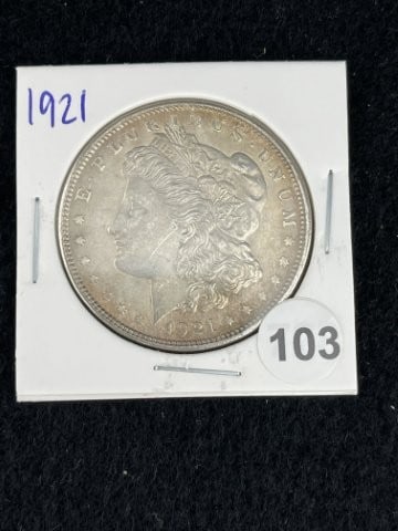 1921 Morgan Silver Dollar Coin: KEY WORDS: INDIAN ARTIFACT ARTIFACTS ARROWHEAD ARROWHEADS NATIVE AMERICAN MISSISSIPPIAN QUAPAW CADDO POTTERY COINS MORGAN DOLLAR PEACE DOLLAR SILVER COINS. All coins have been Sigma tested for authent