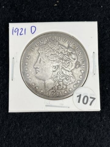 1921 D Morgan Silver Dollar Coin: KEY WORDS: INDIAN ARTIFACT ARTIFACTS ARROWHEAD ARROWHEADS NATIVE AMERICAN MISSISSIPPIAN QUAPAW CADDO POTTERY COINS MORGAN DOLLAR PEACE DOLLAR SILVER COINS. All coins have been Sigma tested for authent