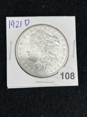 1921 D Morgan Silver Dollar Coin: KEY WORDS: INDIAN ARTIFACT ARTIFACTS ARROWHEAD ARROWHEADS NATIVE AMERICAN MISSISSIPPIAN QUAPAW CADDO POTTERY COINS MORGAN DOLLAR PEACE DOLLAR SILVER COINS. All coins have been Sigma tested for