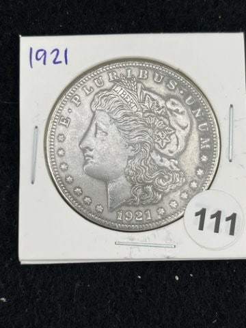 1921 Morgan Silver Dollar Coin: KEY WORDS: INDIAN ARTIFACT ARTIFACTS ARROWHEAD ARROWHEADS NATIVE AMERICAN MISSISSIPPIAN QUAPAW CADDO POTTERY COINS MORGAN DOLLAR PEACE DOLLAR SILVER COINS. All coins have been Sigma tested for authent