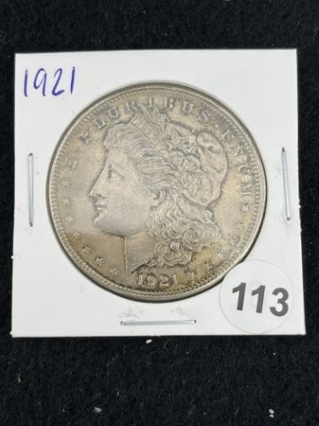 1921 Morgan Silver Dollar Coin: KEY WORDS: INDIAN ARTIFACT ARTIFACTS ARROWHEAD ARROWHEADS NATIVE AMERICAN MISSISSIPPIAN QUAPAW CADDO POTTERY COINS MORGAN DOLLAR PEACE DOLLAR SILVER COINS. All coins have been Sigma tested for