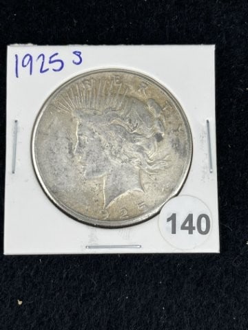 1925 S Peace Silver Dollar Coin: KEY WORDS: INDIAN ARTIFACT ARTIFACTS ARROWHEAD ARROWHEADS NATIVE AMERICAN MISSISSIPPIAN QUAPAW CADDO POTTERY COINS MORGAN DOLLAR PEACE DOLLAR SILVER COINS. All coins have been Sigma tested for