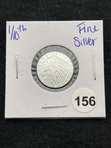 1/10th Fine Silver Coin: KEY WORDS: INDIAN ARTIFACT ARTIFACTS ARROWHEAD ARROWHEADS NATIVE AMERICAN MISSISSIPPIAN QUAPAW CADDO POTTERY COINS MORGAN DOLLAR PEACE DOLLAR SILVER COINS. All coins have been Sigma tested for