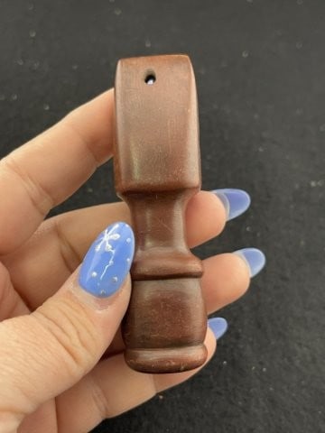 Red Stone Pipe Indian Artifact Arrowhead - 2