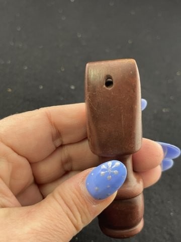 Red Stone Pipe Indian Artifact Arrowhead - 4