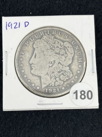 1921 D Morgan Silver Dollar Coin: KEY WORDS: INDIAN ARTIFACT ARTIFACTS ARROWHEAD ARROWHEADS NATIVE AMERICAN MISSISSIPPIAN QUAPAW CADDO POTTERY COINS MORGAN DOLLAR PEACE DOLLAR SILVER COINS. All coins have been Sigma tested for