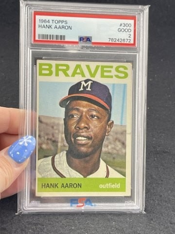 1964 Topps Hank Aaron Baseball Card (1 of 2)