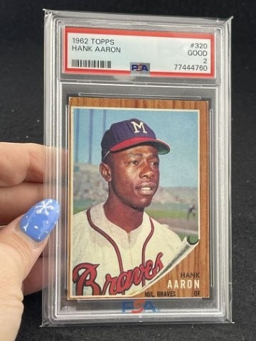 1962 Topps Hank Aaron Baseball Card (1 of 2)