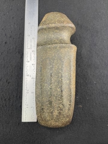 Heavily Fluted Grooved Axe Indian Artifact Arrowhead: KEY WORDS: INDIAN ARTIFACT ARTIFACTS ARROWHEAD ARROWHEADS NATIVE AMERICAN MISSISSIPPIAN QUAPAW CADDO POTTERY COINS MORGAN DOLLAR PEACE DOLLAR SILVER COINS. All coins have been Sigma tested for authent