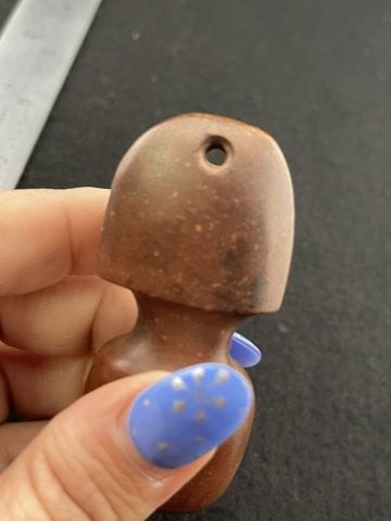 Red Stone Pipe Indian Artifact Arrowhead - 3