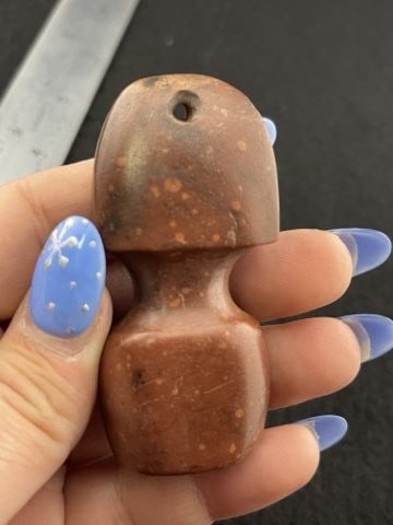 Red Stone Pipe Indian Artifact Arrowhead - 5